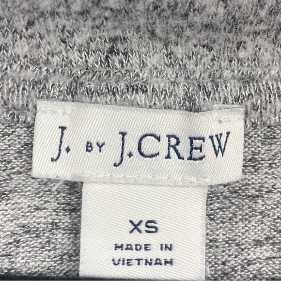J. CREW Gray Marled Sweater Knit Jersey Tie Waist Top - Picture 4 of 7